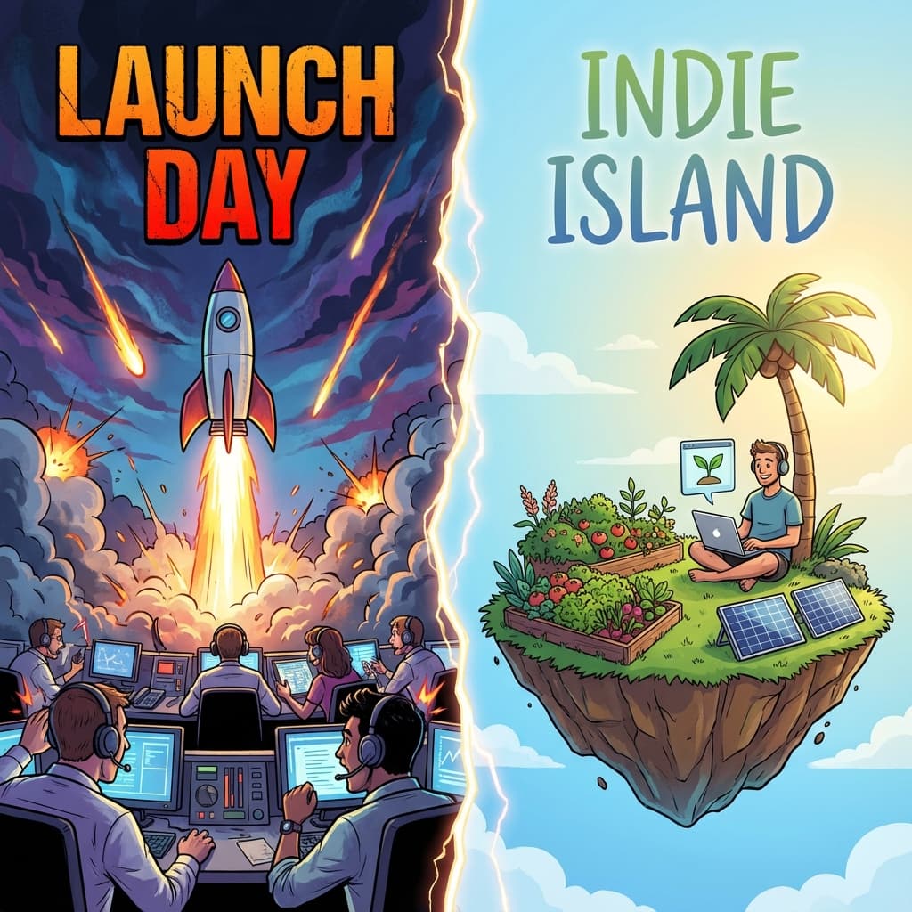 Indie Hacker Showcase Guide: Surviving the Post-Launch Trough